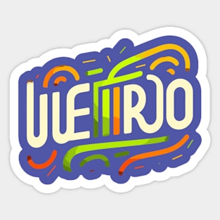 Weirdo - Vibrant Minimalist Typography Design Sticker